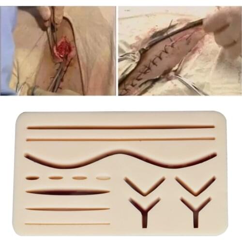 Medical Human Skin Suture Pad Model Set with Simulated Wound Module Suture Surgical Training Kit for Student Practice