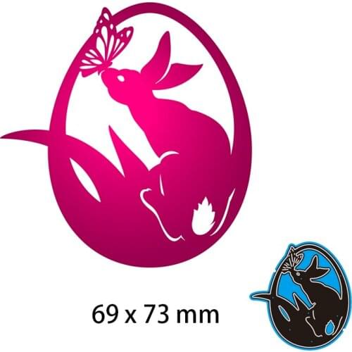 69*73mm Rabbit And Butterfly Metal cutting Dies Craft Embossing Scrapbooking paper craft Greeting Card