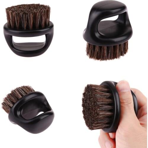 Men Beard Brush Mustache Shaving Brush for Hairdressing Salon Facial Hair Sweep Comb Barber Neck Face Duster
