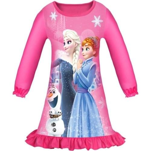 New kids Frozen anna elsa princess cartoon dress Baby girl clothes Fashion Girls Clothing