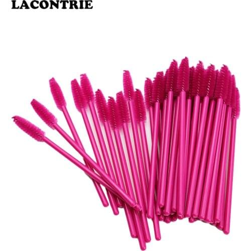 Makeup Brush Wands 50 PCS Disposable Eyelash Mascara Makeup Brush Tools Lash Extension Supplies Eyebrow Applicator Brush
