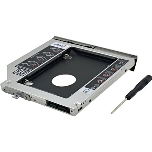 High Quality 2nd HDD Caddy 9.5MM SATA III Dual LED Hasp for 2.5" SSD HDD Enclosure for HP Elitebook 2540P 2560P 2570P CD-ROM