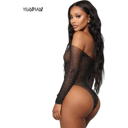 YILINHAN Sexy Body Stockings Women Fishnet Crotch Catsuit Mesh Tights Lingerie Erotic Bodysuit Sleepwear Jumpsuit Teddies
