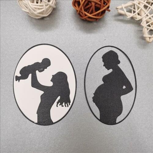 Mom and baby dies paper metal cutting for Scrapbooking/ metal cutting stencil DIY Home hand-made album card