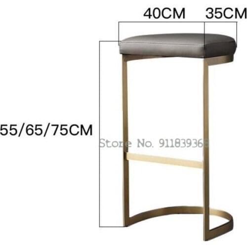 Nordic bar stools high stools leisure iron art light luxury chairs restaurant simple modern bar stools home seats