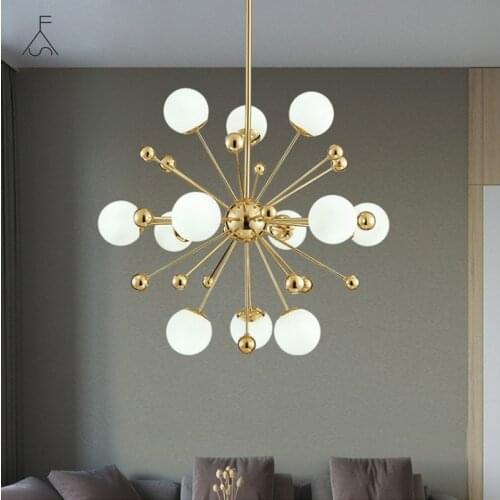 Modern Loft Art Style Dandelion Chandelier Creative Gold Warm Bedroom Dinner Living Room Bar G4 Hanging Light Fixturesjavascript