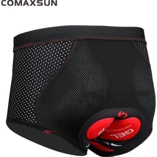 COMAXSUN Cycling Shorts Pro 5D Gel Padded Shockproof Black Underpant Bicycle Bike Underwear Cycling Shorts Cycling Underwear 07