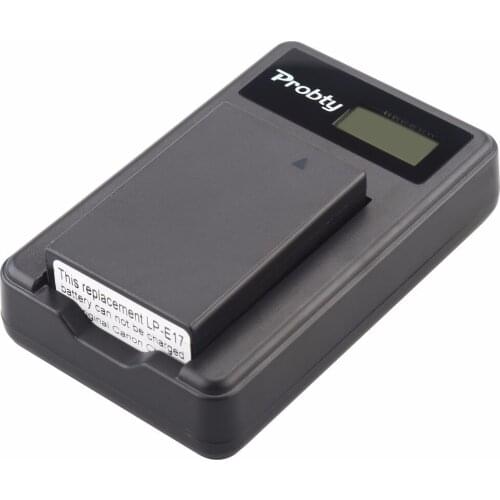 Probty LP-E17 LP E17 Battery + USB LCD Charger for Canon EOS M3 M5 M6 Rebel T6i T6s T7i 750D 760D 8000D 77D Kiss X8i Camera