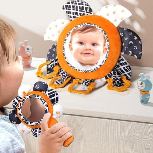 2pcs Baby Mirror Car Tummy Time Mirror Activity Development Stroller Haning Mirror Toys For Newborn Safety Car Back Seat Toys