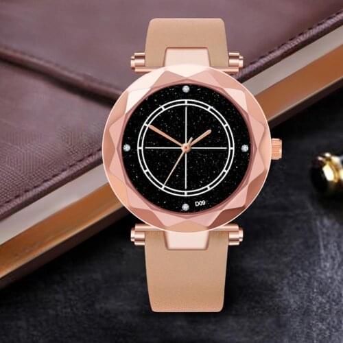 Womens Quartz Watch Fashionable Watch Round Simple Versatile Female Watch for Girls Middle School Students Watch Gift