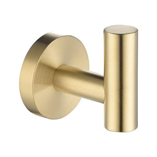 1PC 304 Stainless Steel Single Robe Hook Wall Mounted Towel Hook Black/Gold/Silver Clothes Hook Bathroom Hardware