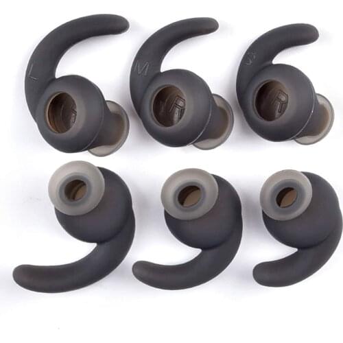 3 Pairs Silicone Hooks Eartip Eartips Earbuds Eargels Compatible with JBL Synchros Reflect BT Sports Wireless Bluetooth Earphone