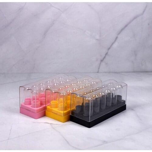 9.1mm black/pink/yellow lipstick empty tube mini size 12pcs per set