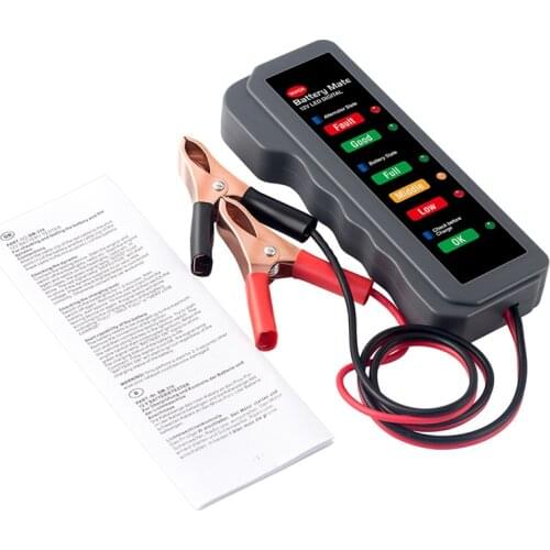 12V Digital Battery Alternator Tester LED Lights Display Analyzer Auto System Analyzer Alternator Condition Cranking Check