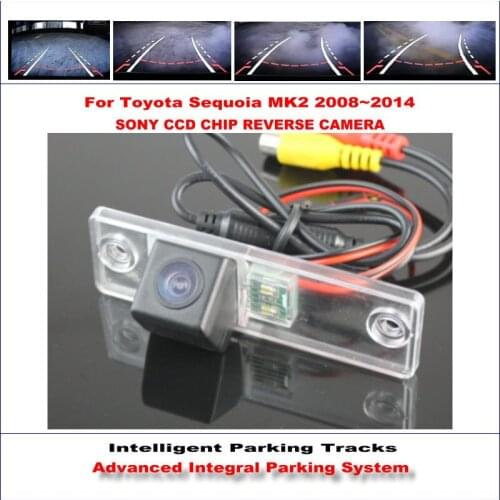 Car Rear Camera For Toyota Sequoia MK2 2008-2014 Intelligent Parking Tracks Reverse Back NTSC RCA AUX HD SONY CAM
