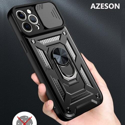 Azeson For Samsung Galaxy A52 A72 4G 5G A12 Slide Camera Len Protective Case A20S A10S A71 A51 A30 A31 A32 A02S Amror Hard Cover