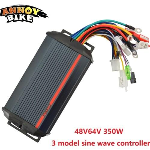 48V 64V 350W Three Mode Sine Wave 6 Tube Electric Vehicle Controller Two Wheeler DC Brushless Controller Accessories