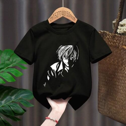 Death Note Anime Print Childrens 100% Cotton T Shirts Casual Family Clothing Set boys girls Fashion Tops