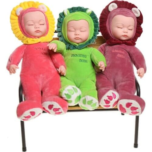 Simulation Plush Animal Doll Toy Children Sleep Soothing Sleeping Doll Cradle Doll kids toys surprise dolls reborn kit toys
