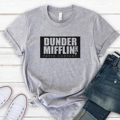 Company T Shirt Men Short Sleeve The Office TV Show Dunder Mifflin Paper T-Shirt Crew Neck Tee Shirts for Women S-3XL Plus Size