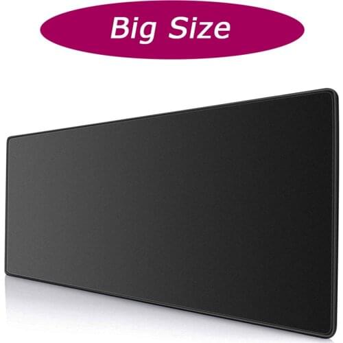 Computer Mouse Pad XXL XL Gaming MousePad for PC Laptop Desktop Gamers Solid Black Large Mouse Mat Keyboard Pad for Home Office