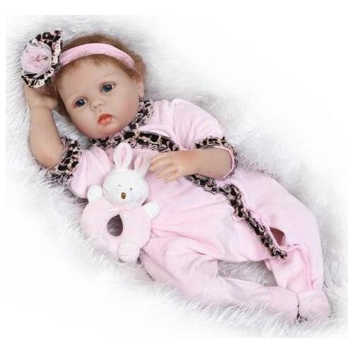 22 Inch Reborn Dolls Handmade Hand-rooted Curly Mohair Soft Silicone Doll Lifelike Babies Girl Princess Toys Christmas Gifts