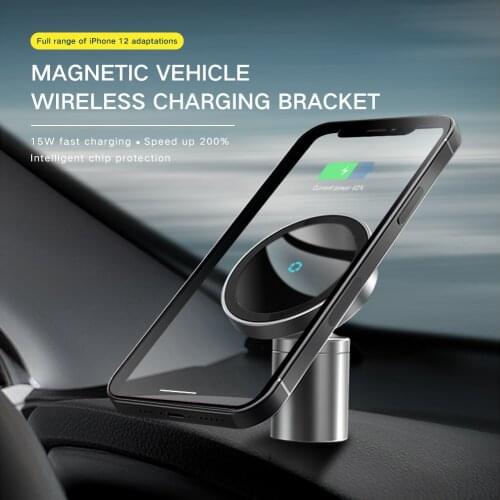 15W Magnetic Car Wireless Chargers For iPhone 12/12 Pro/12 Mini/12 Pro Max Magsafing Fast 15W Wireless Car Charger Phone Holder
