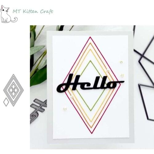 MT Craft Metal Cutting Dies 6Pcs diamond border Scrapbooking Photo Album Decorative Embossing Stencil Paper Cards Crafts Die Cut