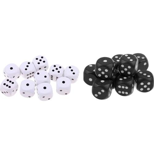 Set/20Pcs Wood Dices D6 Six Sided Dotted Dice for DND RPG MTG Board Games Toys Casino Game Supply DIY