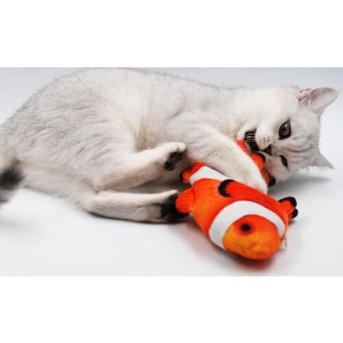 Cat plush toy fish and Simulation Fish Catnip Toy Pet 3D Color Cat Toy Swing Fish Toy Interactive Dancing Fish and Fish Plush