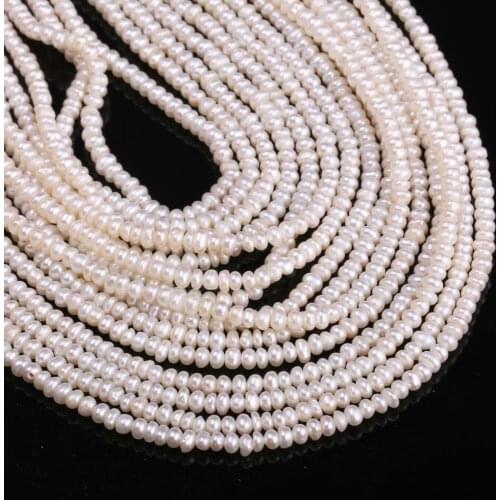 Freshwater Oval White Pearl Loose Beads 2.5-3 Mm For DIY Bracelet Earring Necklace Sewing Craft Jewelry Accessory