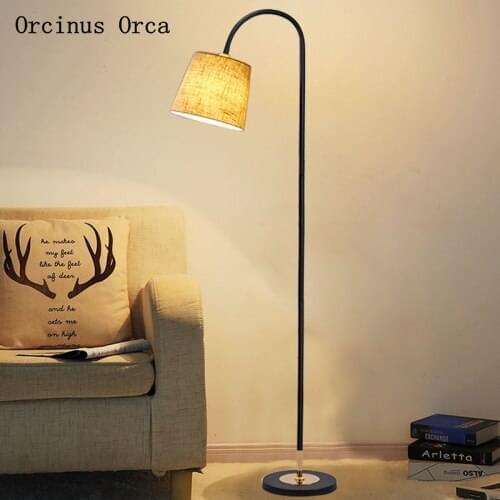 Nordic modern simple fishing floor lamp living room study bedroom bedside lamp LED eye protection reading vertical table lamp