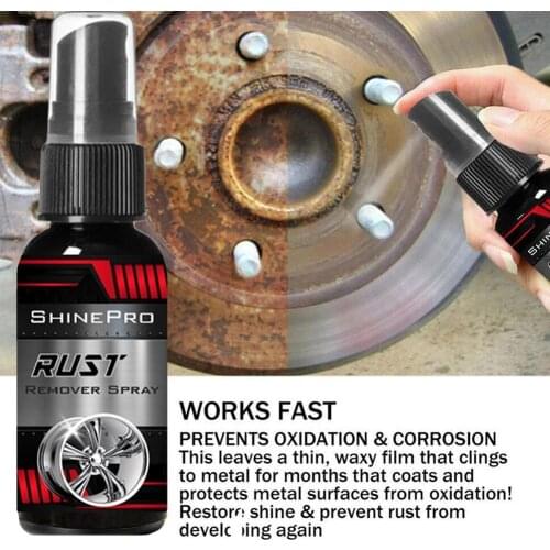 30ml Car Rust Remover Spray Metal Chrome Paint Car Maintenance Iron Powder Cleaning Powerful Effective Multi-Purpose