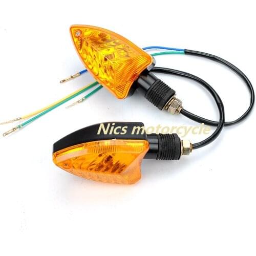 2Pc 12V yellow Motorcycle ATV Turn Signal Light , scooter autocycle autobike