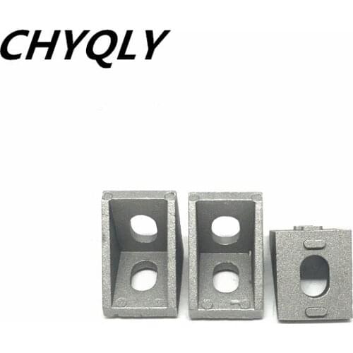 20pcs/lots 2020 corner fitting angle aluminum 20 x 20 L connector bracket fastener match use 2020 industrial aluminum profile