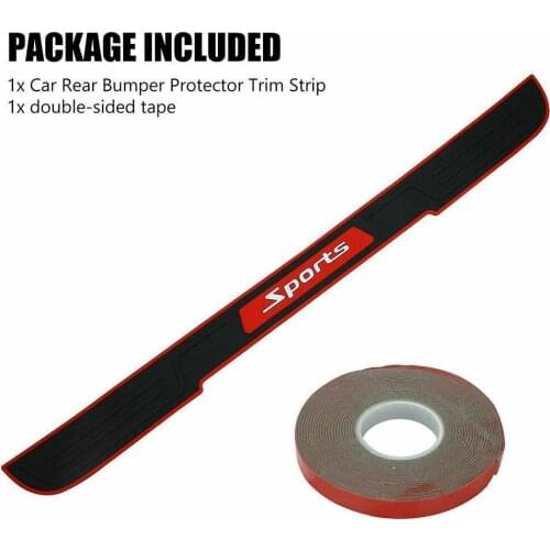 Universal Car Rear Door Guard Bumper Protector Scratch Rubber Sticker Bar Black Auto Threshold Protection Anti Kick Strips 90cm