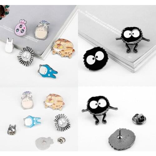 Japan Miyazaki Hayao Anime Cute Cartoon Brooch Totoro Enamel Pins & Brooches for Men Women Backpack Collar Lapel Badges Brooch