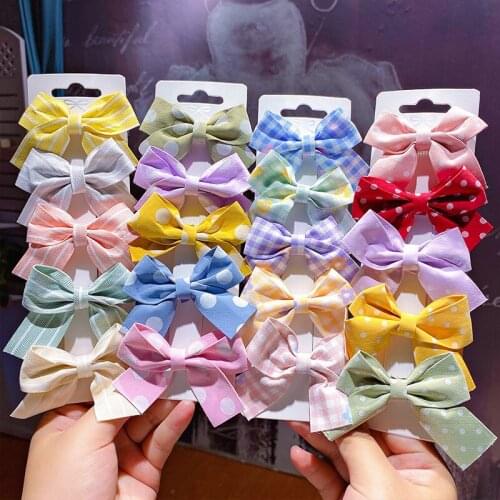 5Pcs/Set Princess Baby Girls Hair Clips Cute Bowknot Flower Lattice Infant Toddler Hairpins Barrettes Baby Hair Accessories