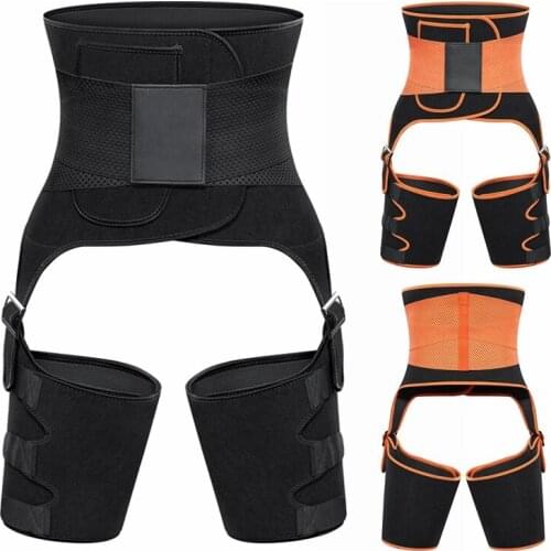 3 in 1 High Waist Thigh Trimmer and Butt Lifter Leg Shaper Slimming Belt Body Shaper Slim Tummy Girdle Women Neoprene Shapewear