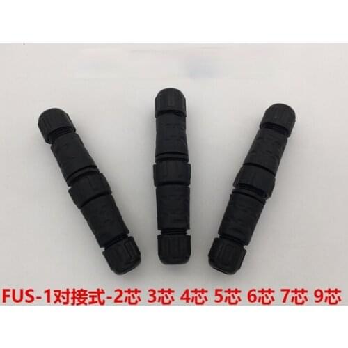 Aviation Plug Socket FUS-1-2 3 4 5 6 7 9-pin Butt-type Plastic Nylon Waterproof Connector