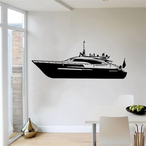 Best selling vinyl wallpaper creative steamer pattern wall stickers wallpaper stickers bedroom living room wall decor WL272