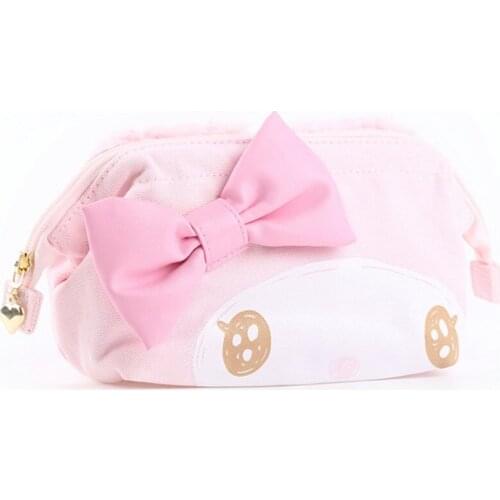 Anime Dog Face Cat Canvas Pouch Makeup Organizer Cosmetic Bag Storage Beauty Case