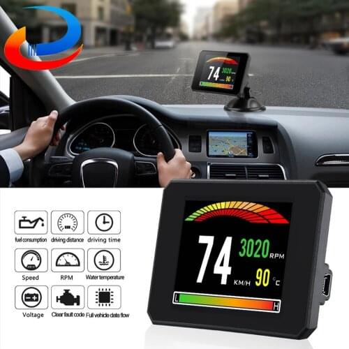 HUD P16 Car Speed Security Alarm Head Up Display HUD Display Car OBD OBD2 Head Up Display Car Projector Digital Speedometer