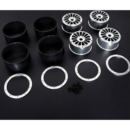 4Pcs/Lot CNC Metal Wheel Hub Road Tire Set for Rofun F5 160mmX65mm Vehicles and Remote Control Toys Accessories