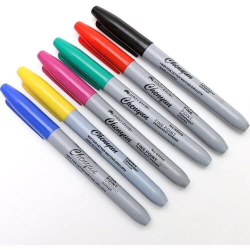 6PCS/LOT Tattoo Accessory Novelty Transfer Pen Marker Pen Plastic Colorful Permanent Makeup Traning Wholesale