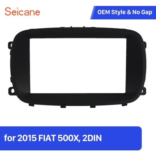 Seicane In Dash Double DIN Car Stereo Radio Fascia Panel Install Frame Dash Bezel Trim kit Cover Trim For 2015 FIAT 500X