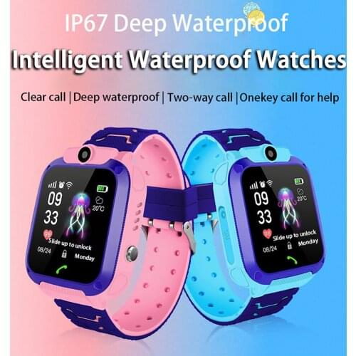 IP67 Smart Watch with GPS GSM Locator Waterproof Touch Screen Tracker SOS for Kids Location Tracker Anti-Lost childs smart watch