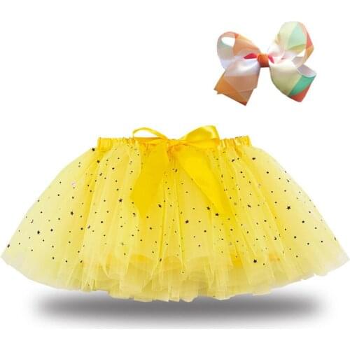 Girls Skirts Baby Ballet Dance Rainbow Tutu Toddler Star Glitter Sequin Ball Gown Party Clothes Kids Skirt Children Clothes 807