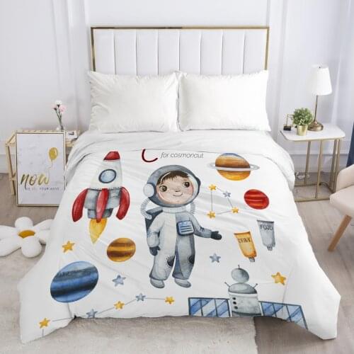 1pc Children Duvet cover Quilt/Blanket/Comfortable Case 140x200 200*200 240x220 cartoon Bedding for children kids baby Astronaut
