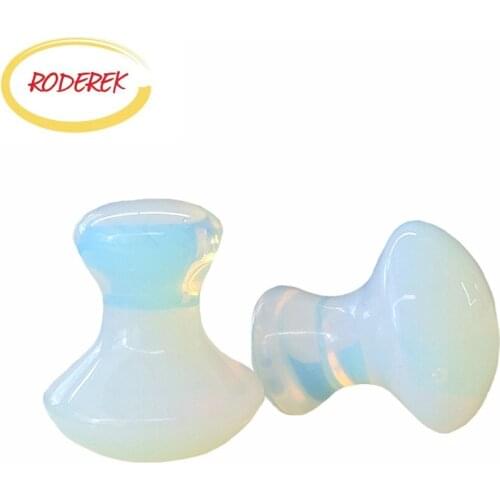 1 Piece Natural Opal Jade Stone Guasha Tool Crystal Gua Sha Mushroom Massager Neck Massager